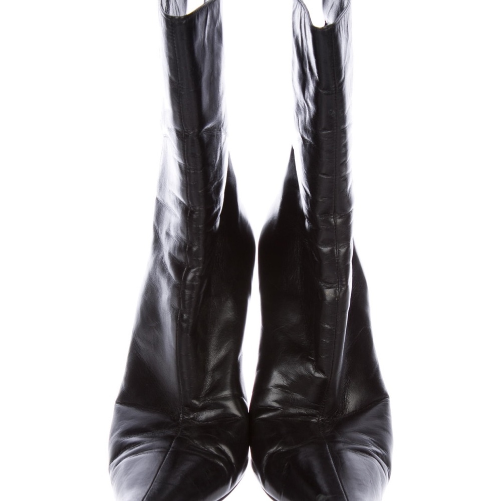 Jimmy Choo Leather Pointed Toe Ankle Boots